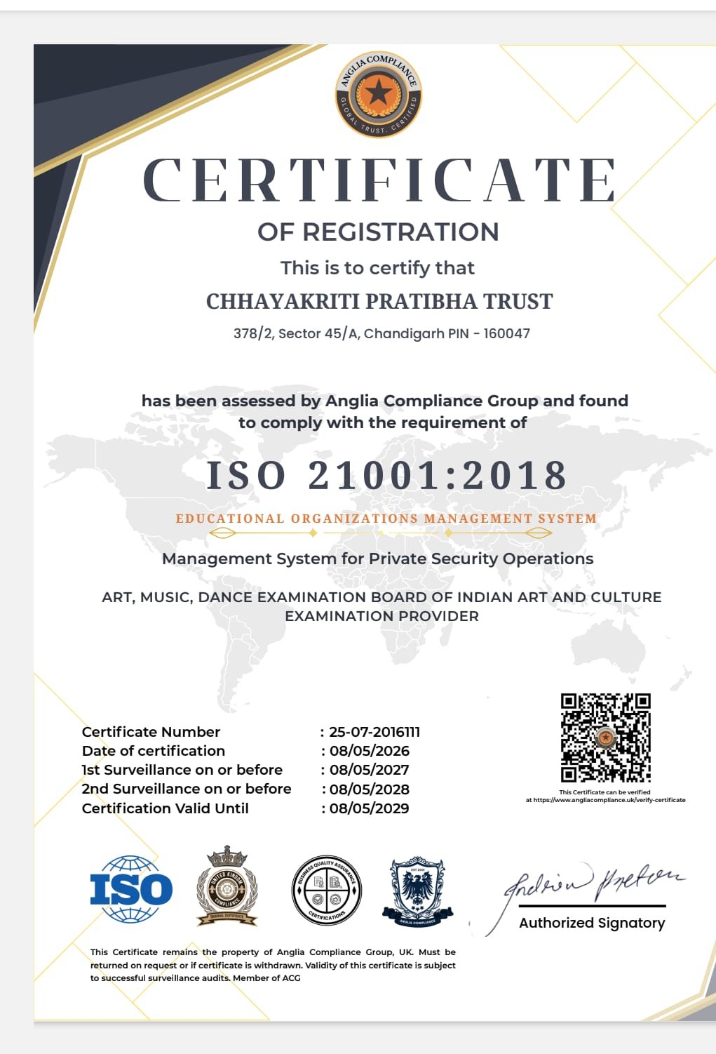 Indian Art & Culture Examination Board Gets Global Recognition Under ISO 21001:2018